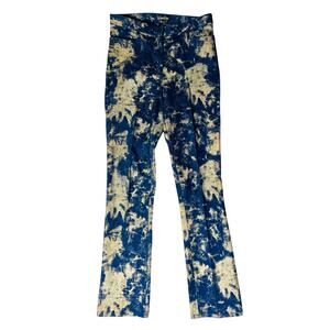 Bebe Phantom Wash Carmen Tie Dye Indigo & Gold Denim Jeans - Size 29